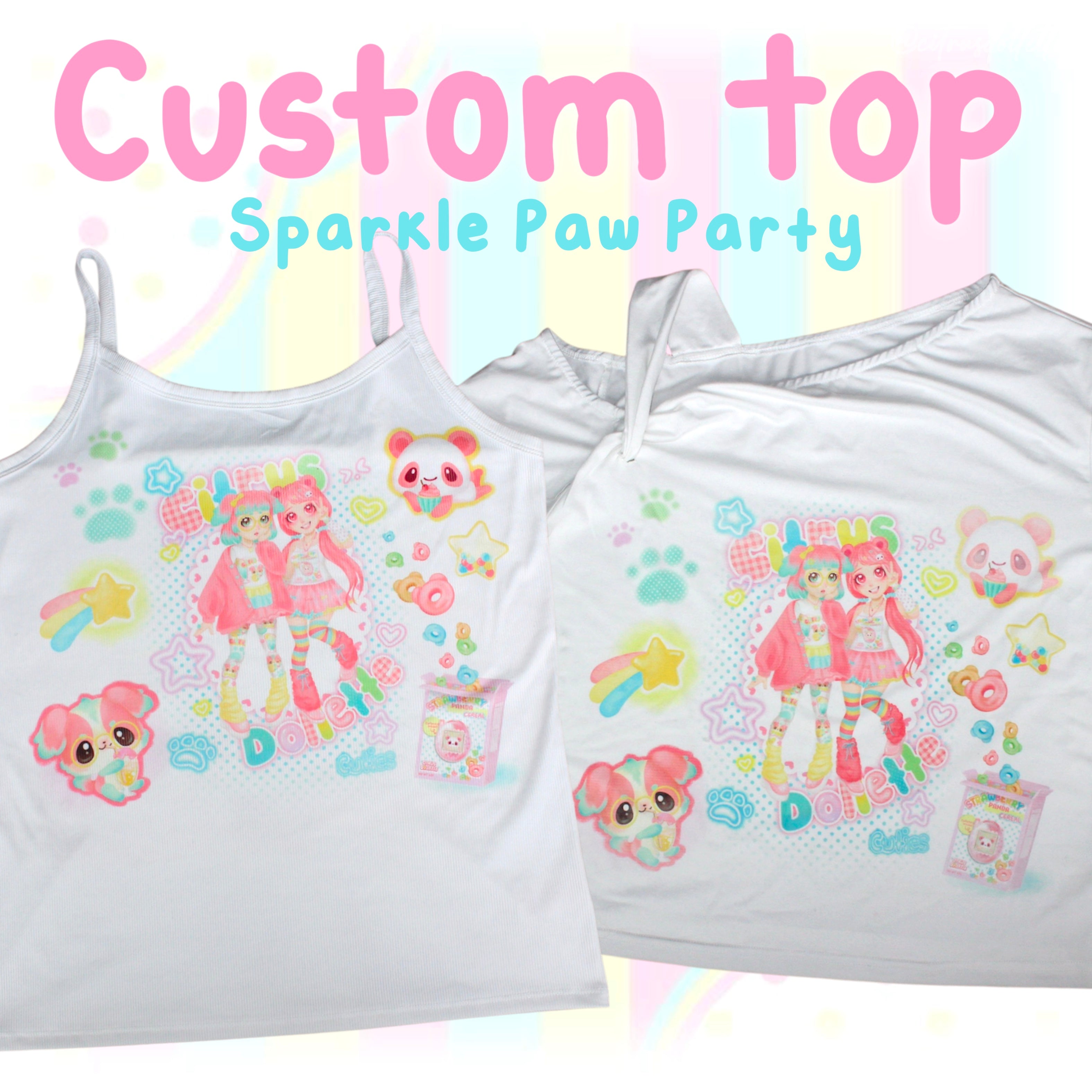 Custom Sparkle Paw Party Top
