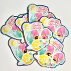 Yuzu Glitter Sticker