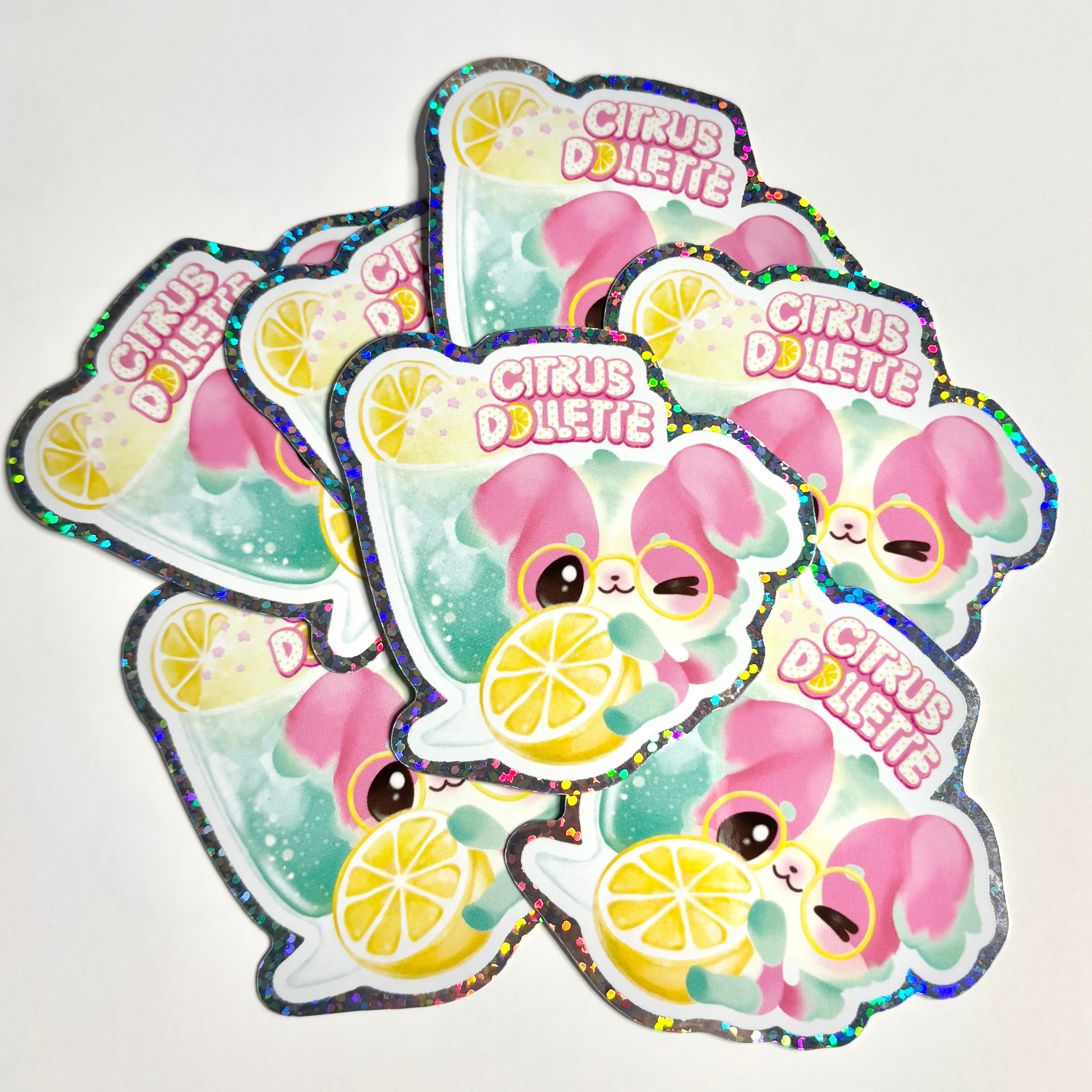 Yuzu Glitter Sticker