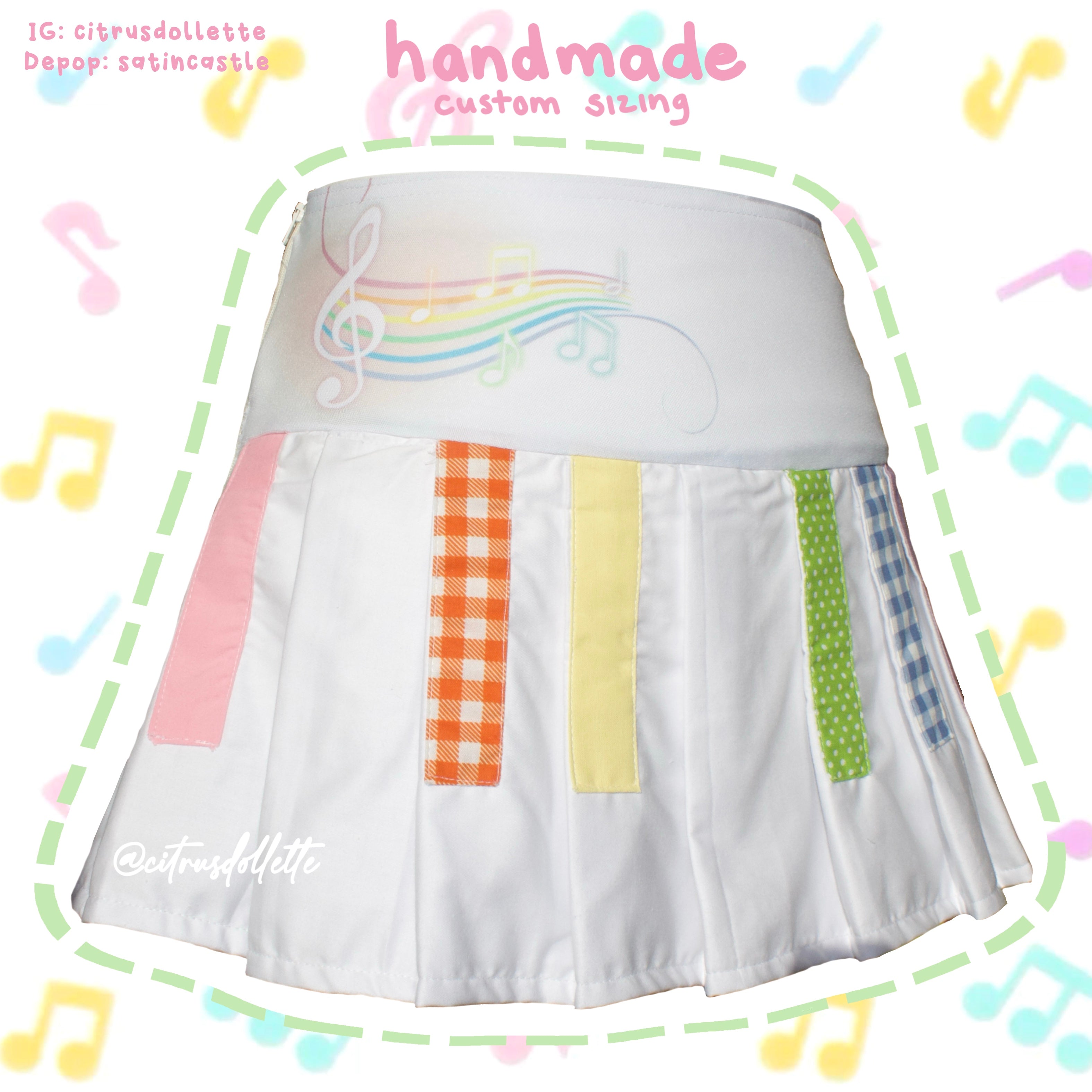 Rainbow Piano Skirt