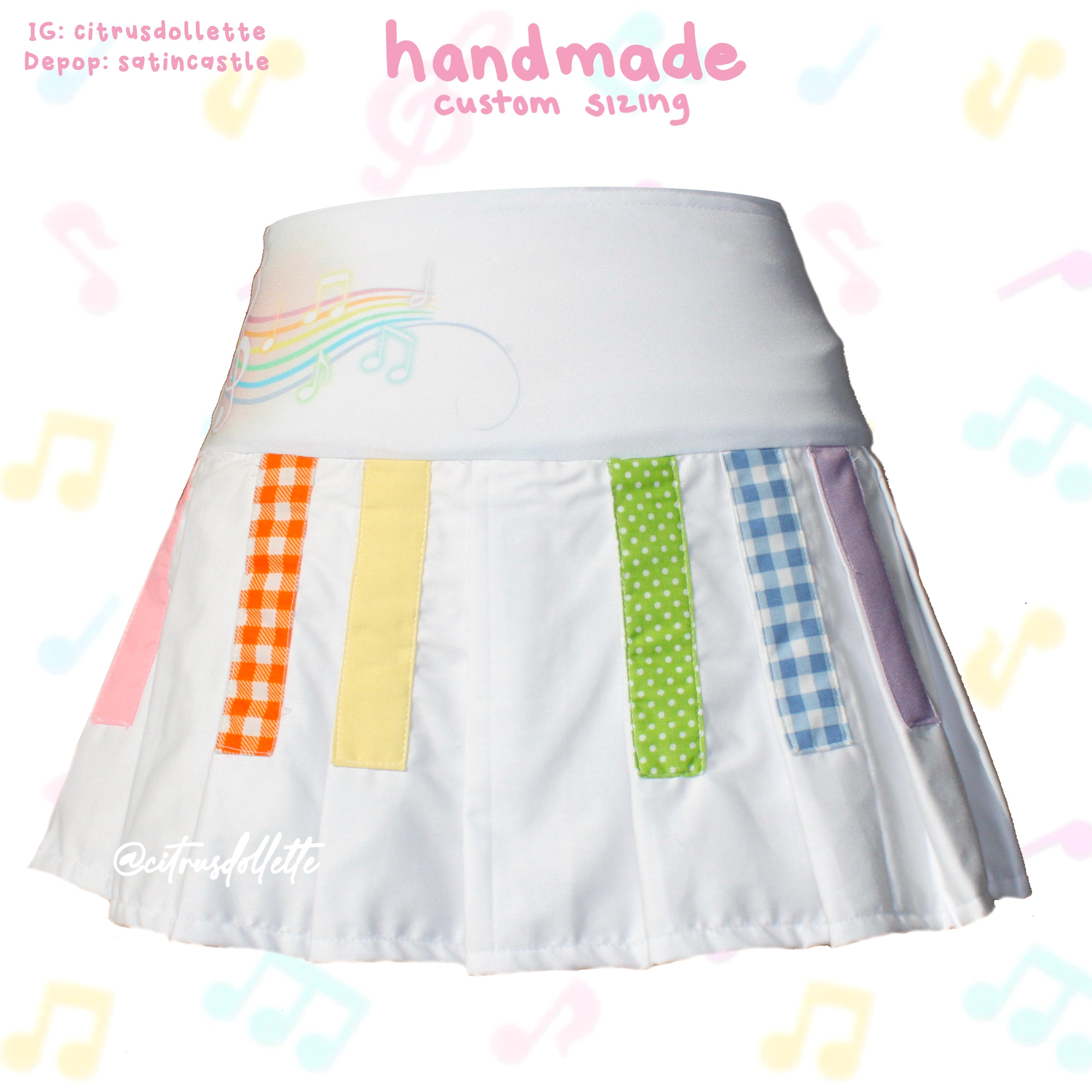 Rainbow Piano Skirt