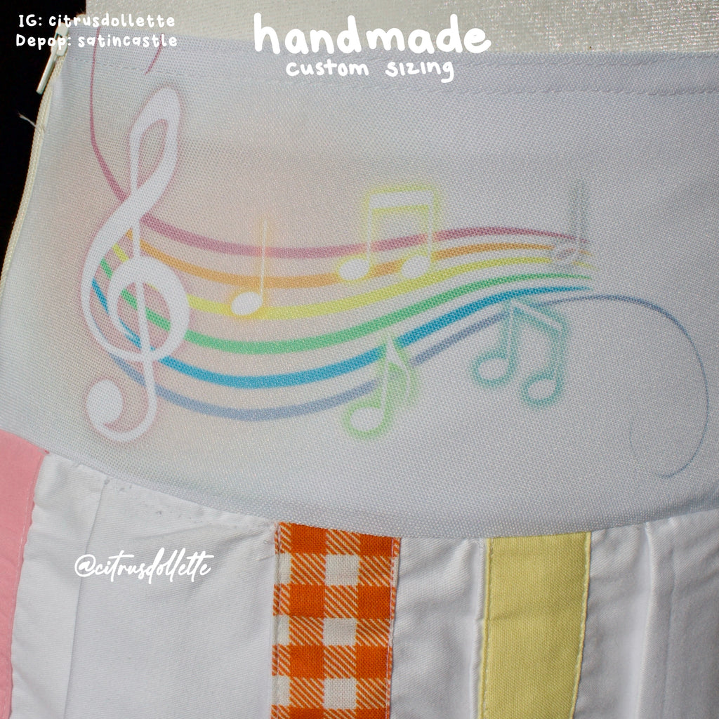 Rainbow Piano Skirt